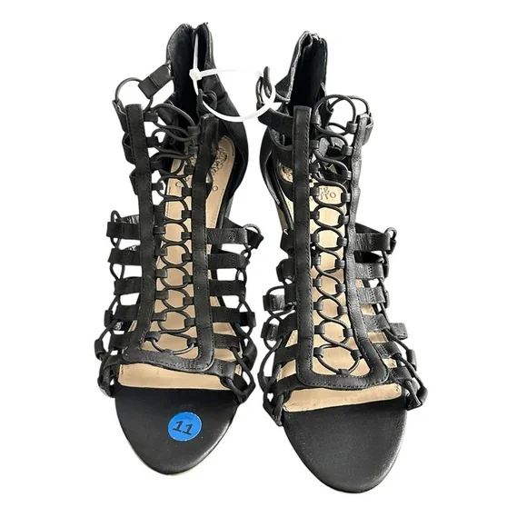 Vince Camuto Elanso Womens Suede Open Toe Cage Block Heel Sandals - Picture 3 of 8